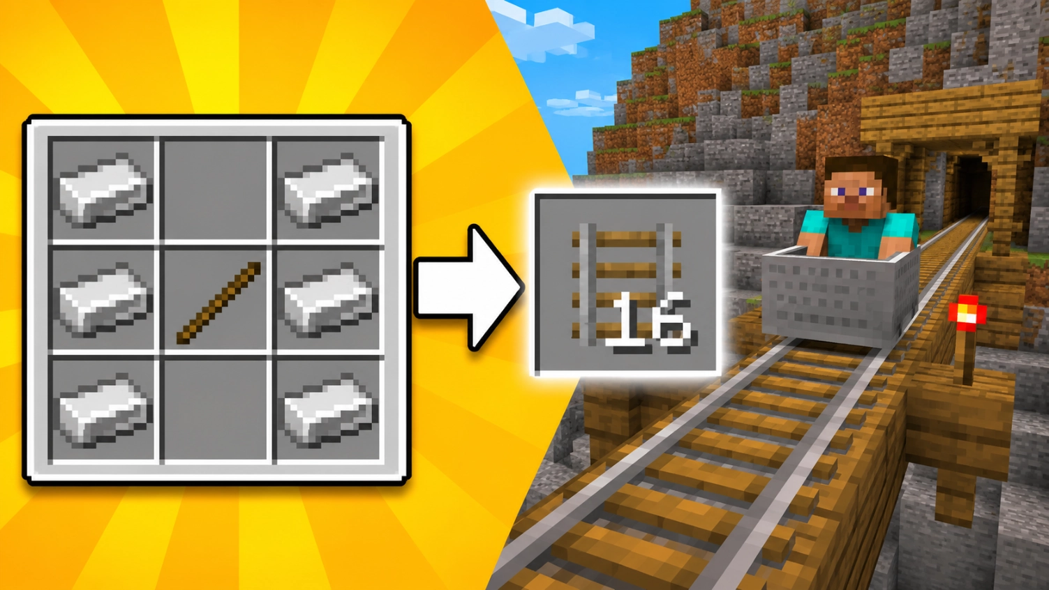 How to Make Rails in Minecraft