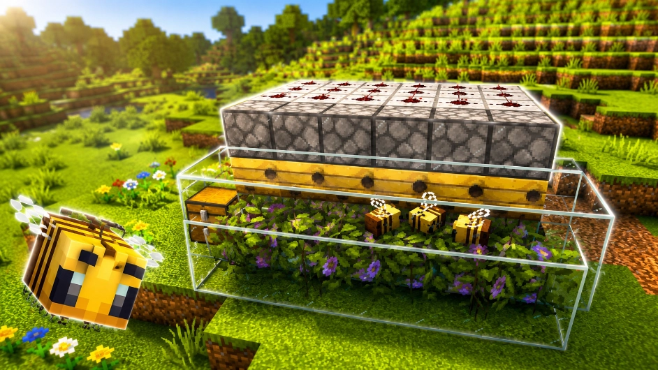 How to Make an Automatic Bee Farm in Minecraft