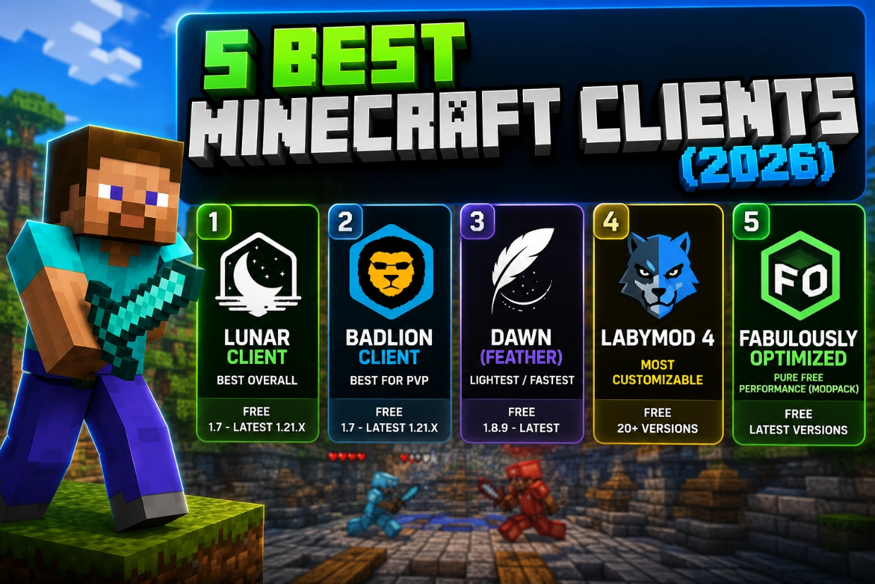 5 Best Minecraft Clients (2026)
