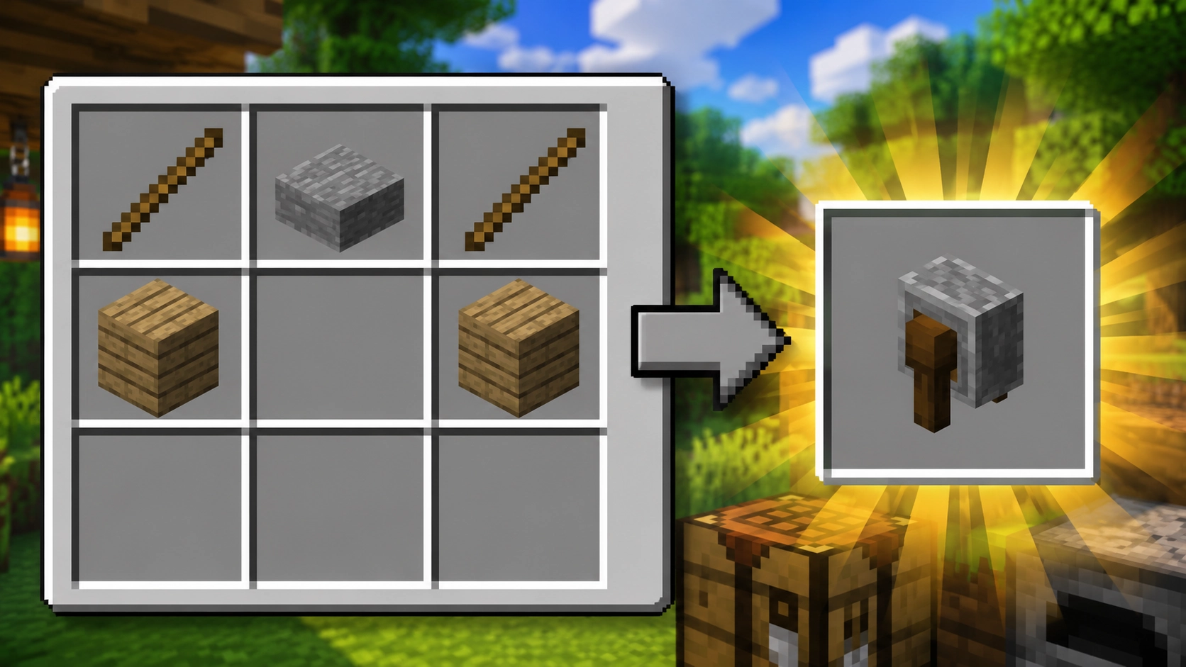 How to Make a Grindstone in Minecraft