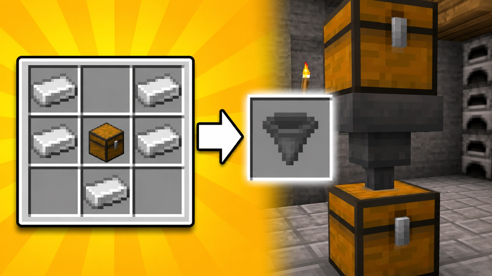 How to Make a Hopper in Minecraft