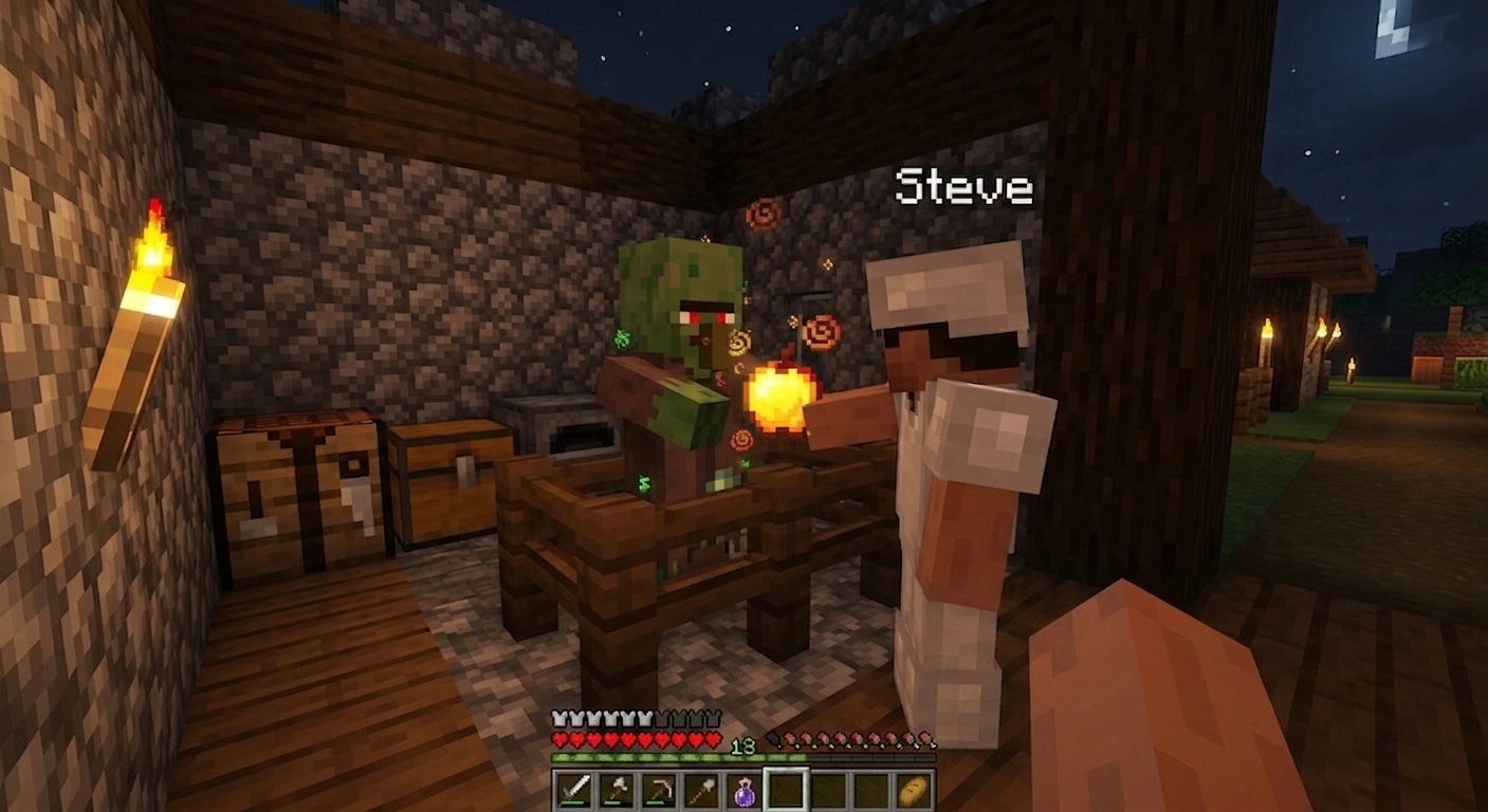 How to Cure a Zombie Villager in Minecraft