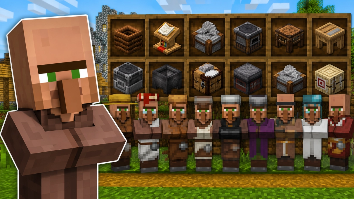 All Minecraft Villager Jobs (Complete List + Job Site Blocks)