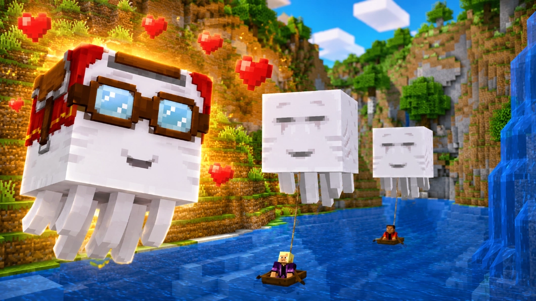 How to Get a Happy Ghast in Minecraft