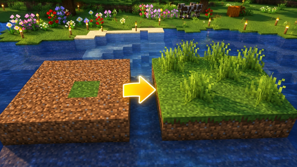 How to Make Grass Grow in Minecraft