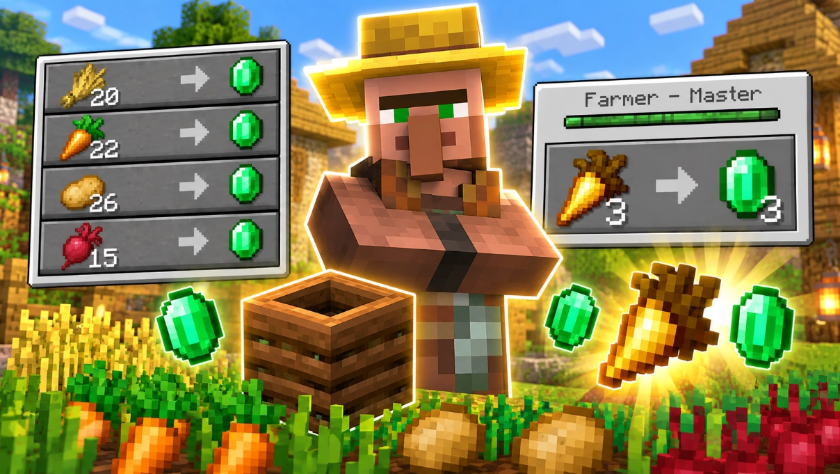 Best Farmer Villager Trades in Minecraft