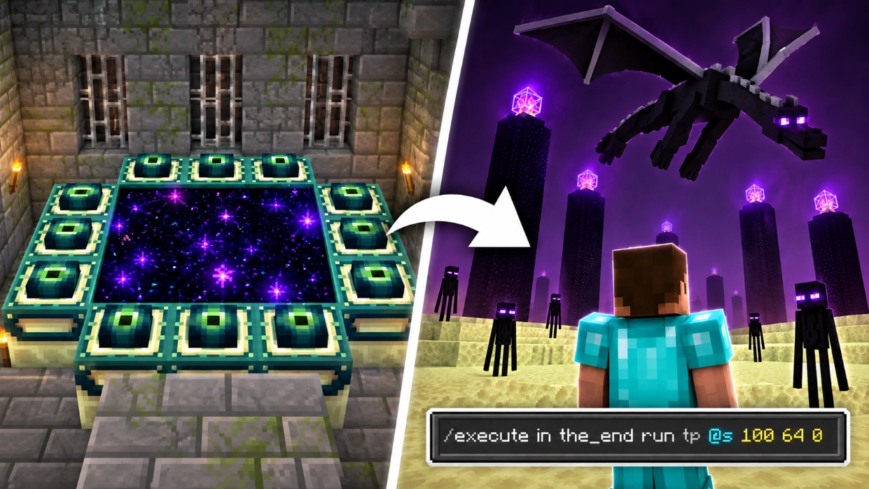 How to Teleport to the End in Minecraft