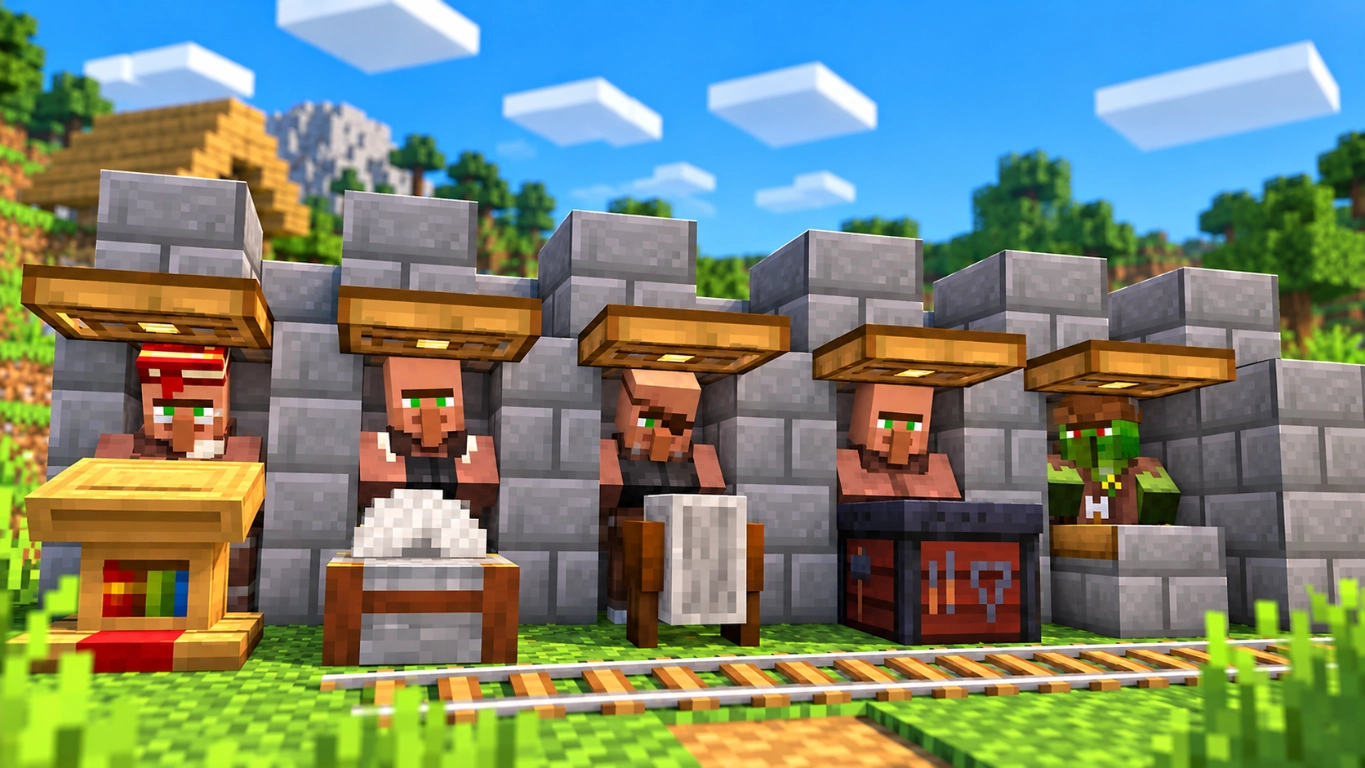 How to Build a Villager Trading Hall in Minecraft